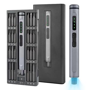 50-in-1 Precision Electric Screwdriver Set, USB Rechargeable Pocket Screwdriver with 48 Magnetic Bits, Power Tool for Repairing Eyeglasses Computer Laptop Watch