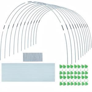 Fiberglass Greenhouse Hoops, 43 Inch Wide Rust Resistant Fiberglass Greenhouse Hoops for DIY Plant Tunnel, Garden Fabric Support Hoop Frame