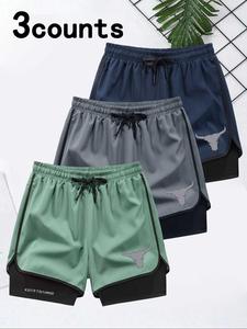 Men's Solid Color Shorts, Breathable Comfortable Shorts for Daily Wear, Casual Men's Bottom for Summer, Shorts for Summer, Shorts for Men, Activewear, Menswear