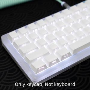 Backlight Keycap, 1 Set Side Engraved Keycap, Keyboard Keycap for 6.25U Space 61 68 75 84 87 98 99 100 104 108 Keyboard