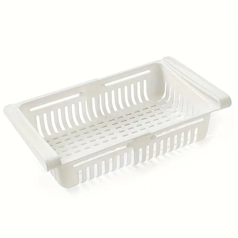 Adjustable And Expandable Refrigerator Organizing Drawer Baskets, Fridge Storage Boxes, Multifunctional Kitchen Storage Baskets, Kitchen Vegetable Washing Baskets. 5
