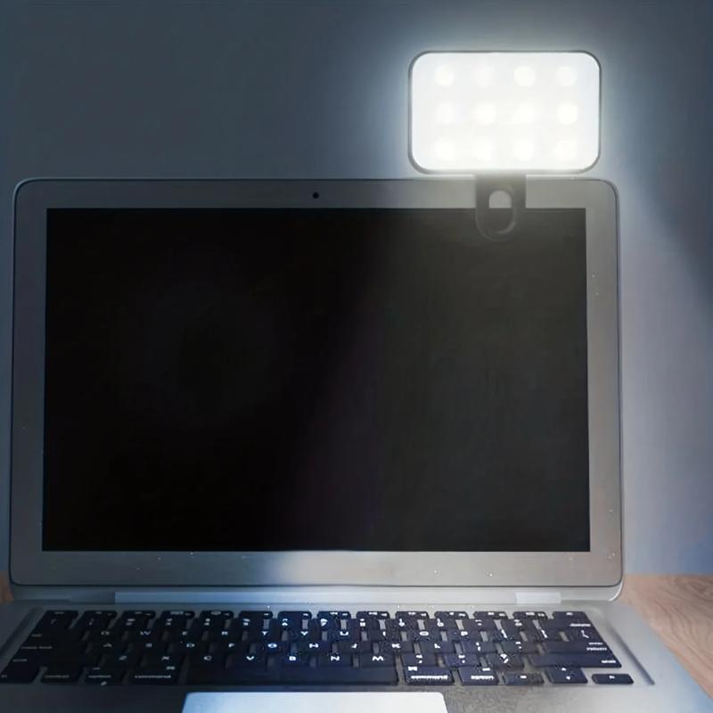 Portable Mini Clip-On Fill Light – Rechargeable with 3 Brightness Modes for Phone or Laptop Use 2