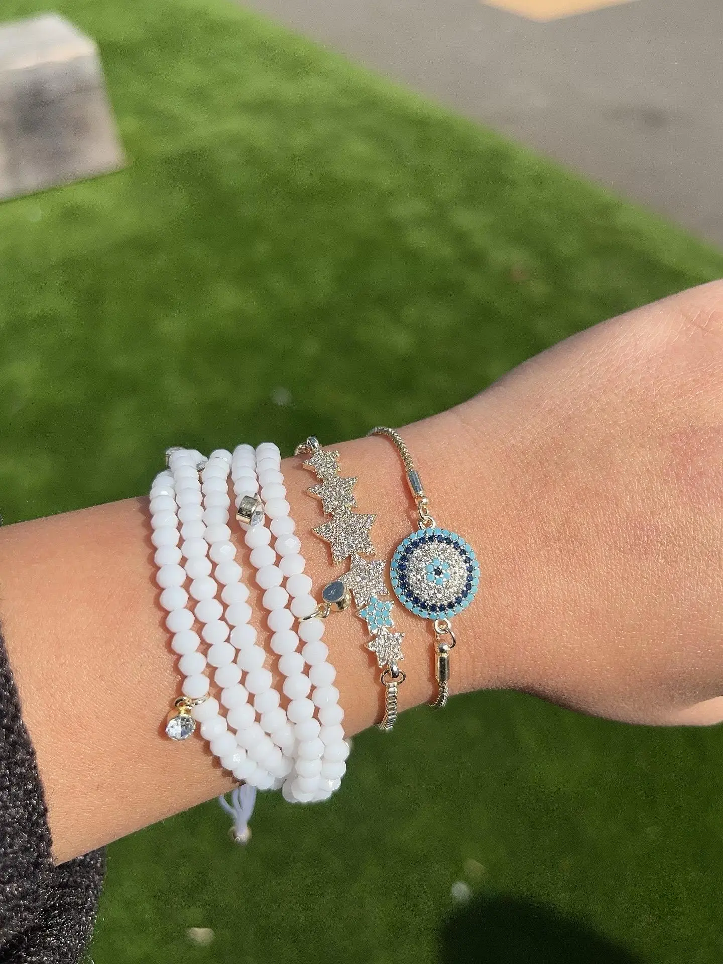 Moosh Celestial Charm Stack – Stars, Beads & Protection
