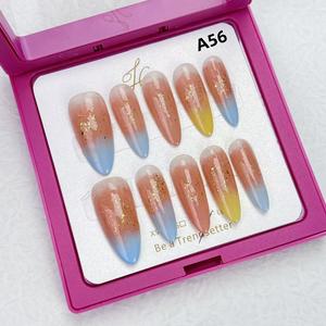 Hand-worn Spring and summer dopamine high-end, cute gradient nail plate, elegant whitening, simple and girlish nail art reusable  nails press  nails miffy  nails miffy  nails short  press  nails