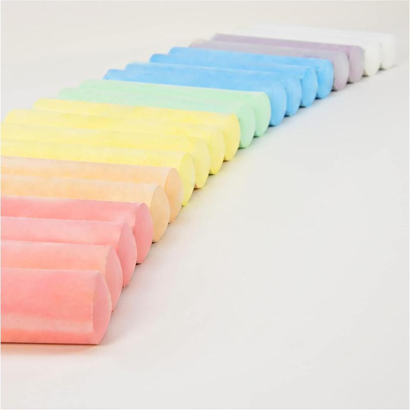 20 Giant Chalks - Extra Large Childrens Chunky Pavement Chalks - Bright Vibrant Colours - Washable, Easy Clean Outdoor Kids Garden Toys - Portable Carry Case with Handle - Ages 3 Years Plus 2