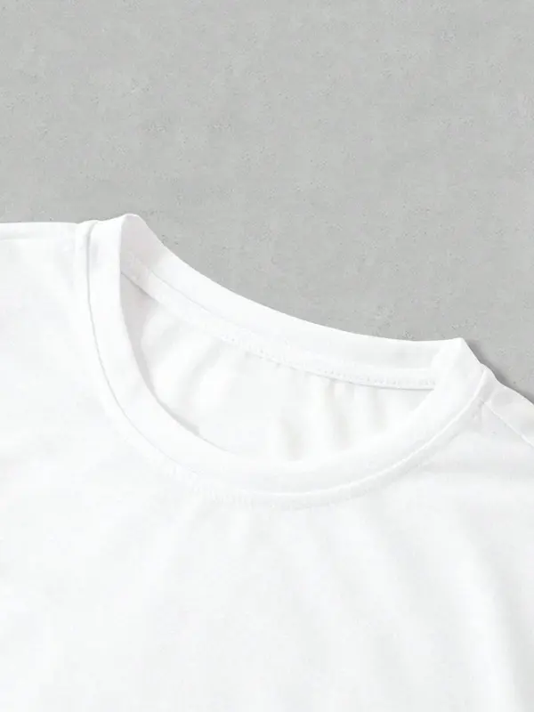 Men's Cartoon Skeleton & Letter Print Drop Shoulder Tee, Regular Fit Casual Comfy Round Neck Half Sleeve T-Shirt for Summer, Menswear for Daily Wear 8