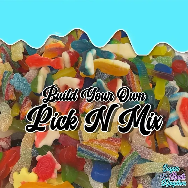 Sugar Rush Kingdom - Build Your Own Pick & Mix Candy Selection - Minimum Order 300G - Assorted Flavours and Textures - Snack, Bonbon Sweet