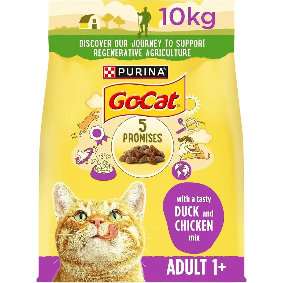 Adult Chicken & Duck Dry Cat Food 10Kg (Packaging May Vary)