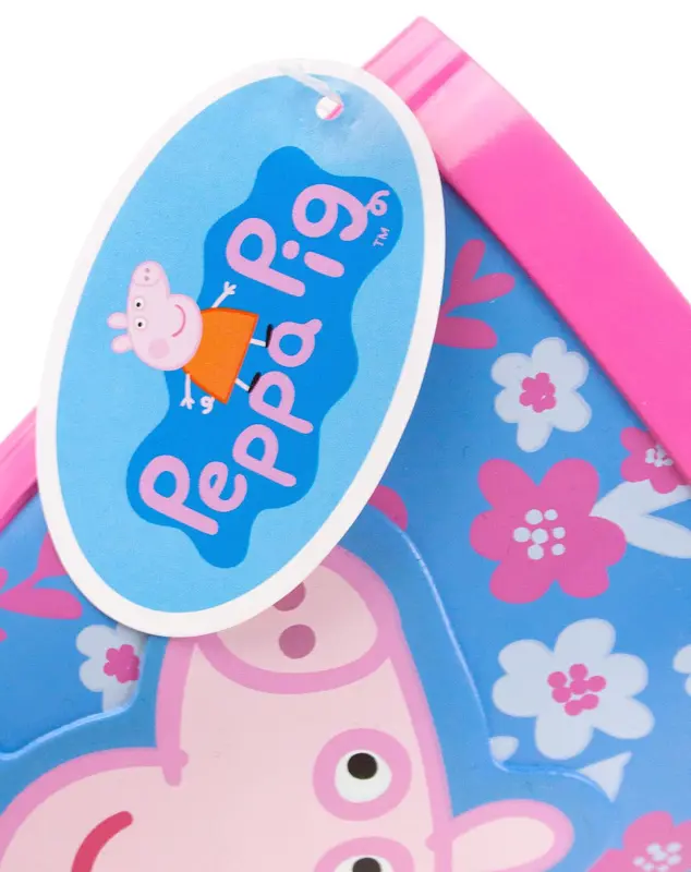 Vanilla Underground x Peppa Pig Girls Blue Character Wellington Boots with Handles 4