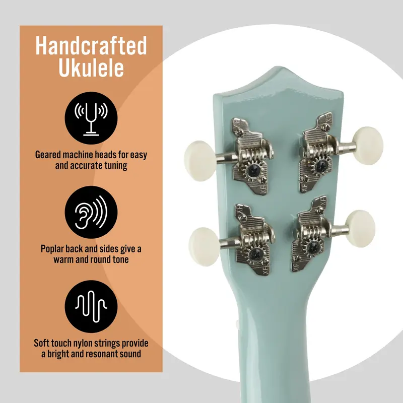3rd Avenue Pastel Soprano Ukulele with Bag 5