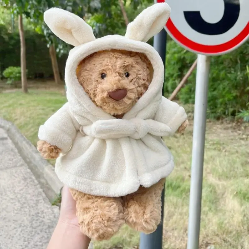 Hot Spot Barcelona Bathrobe Bear Eggplant Bear Strawberry Bear Doll Cute Soothing Companion Doll Festival Trendy Gift Toys