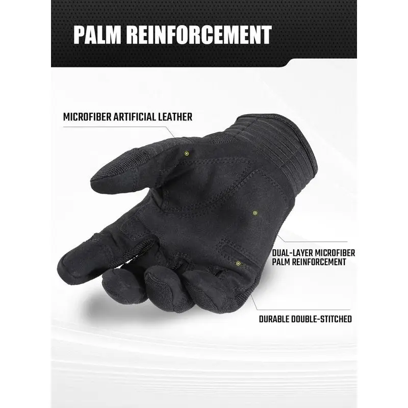 Touch Screen Full Finger Motorcycle Gloves, Outdoor Sports Work Driving Riding Hiking Camping Climbing Motorbike Anti-slip Gloves, Men Women Protective Gear Sports Accessories, Travel Essentials 5