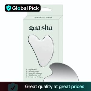 Premium Stainless Steel Gua Sha Facial Tool - Durable Metal Massage Board for Face and Body, Lymphatic Drainage, Includes Exquisite Gift Box, Face Scrubber Tool