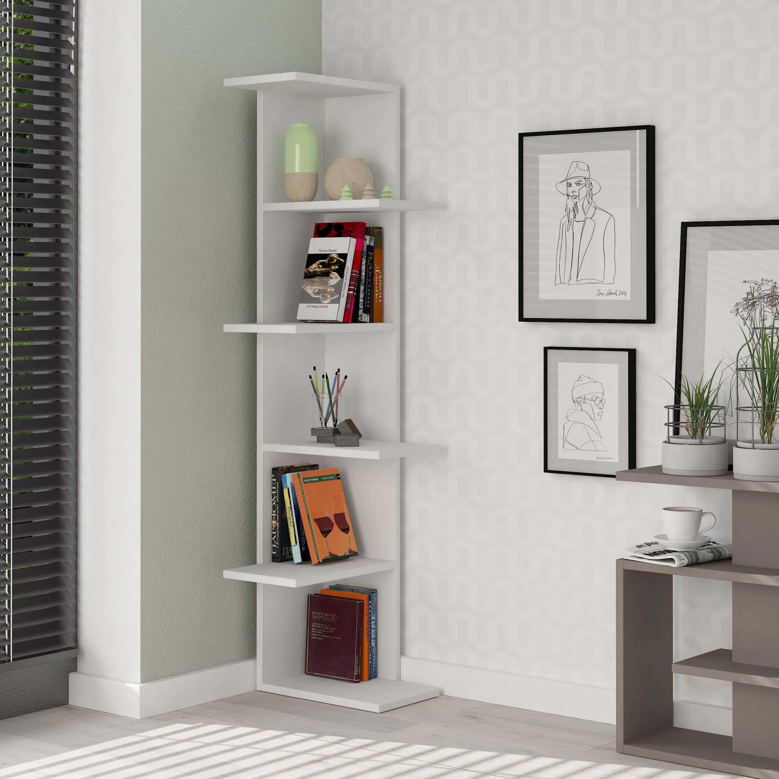 TIDE CORNER BOOKCASE