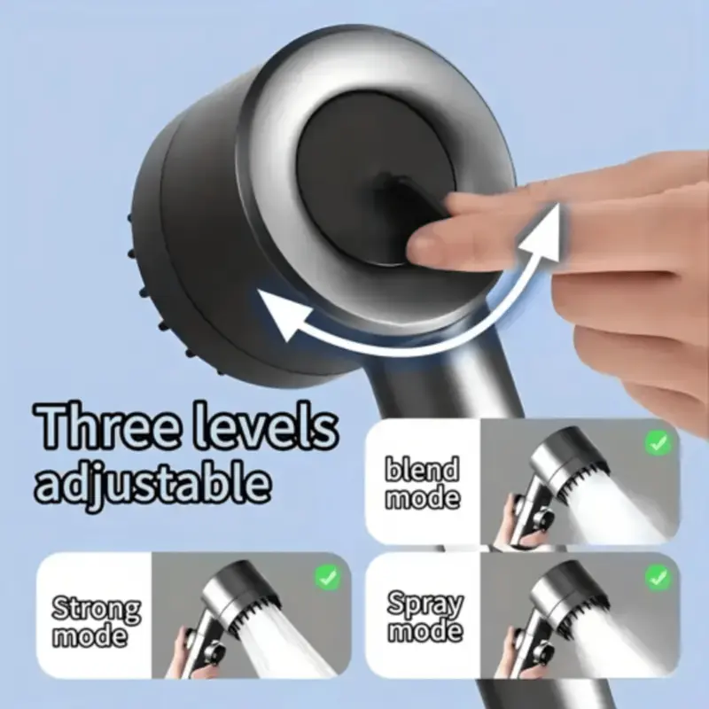 Shower Head with Filter and 3 Modes, Handheld High Pressure Spray for Scalp and Skin, Ideal for Low Flow, Water Saving Upgrade 5