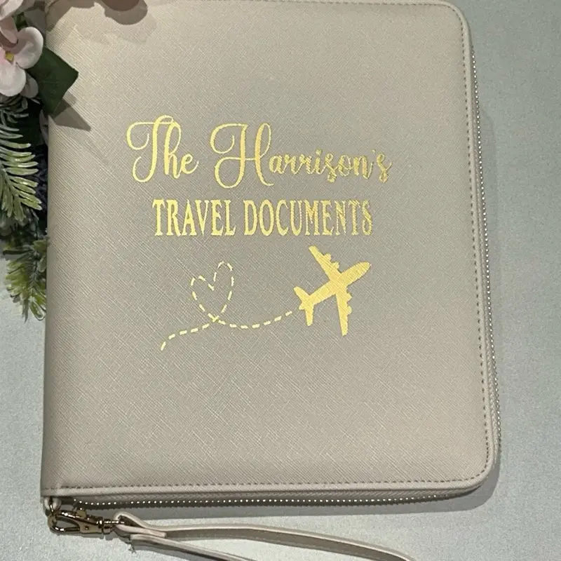 Personalised Travel Organiser - Passport Holder - luxury travel wallet - travel gift - holiday documents 2