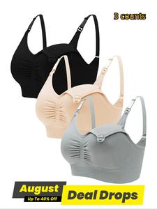 Ruched Adjustable Strap Nursing Bras, Detachable Bra for Pregnant & Lactating Women, Maternity Lingerie, Pregnancy Clothes, Maternity Clothing, Maternity Clothes, Prenatal Underwear Women, Maternity Supplies, Belly Pregnancy Underwear, Postpartum