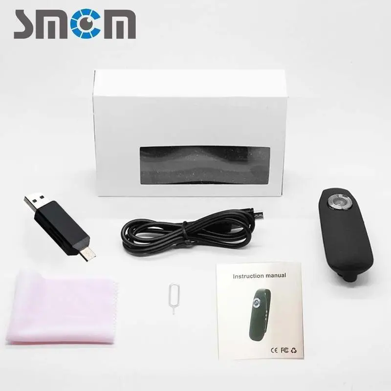 SMCM 1080P Full HD Convenient Camera, USB Rechargeable Home Outdoor Camera, Bicycle Video Recorder with Back Clip, Small Camera Video and Audio Recording Sports Camera with Card Reader 5