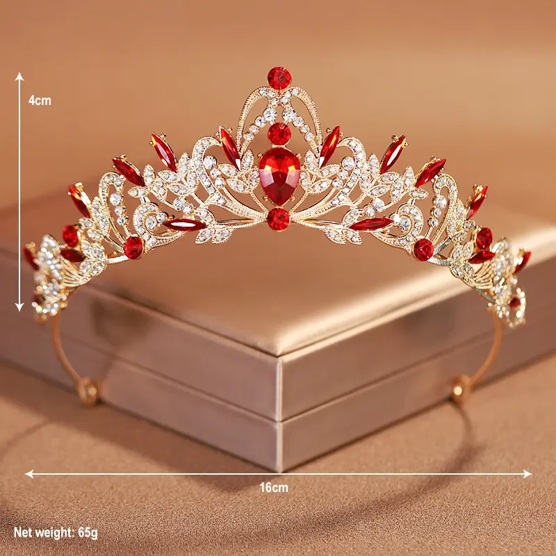 Bridal Headwear Purple-Colour Women's Grand Party Crown Birthday Tiaras 4