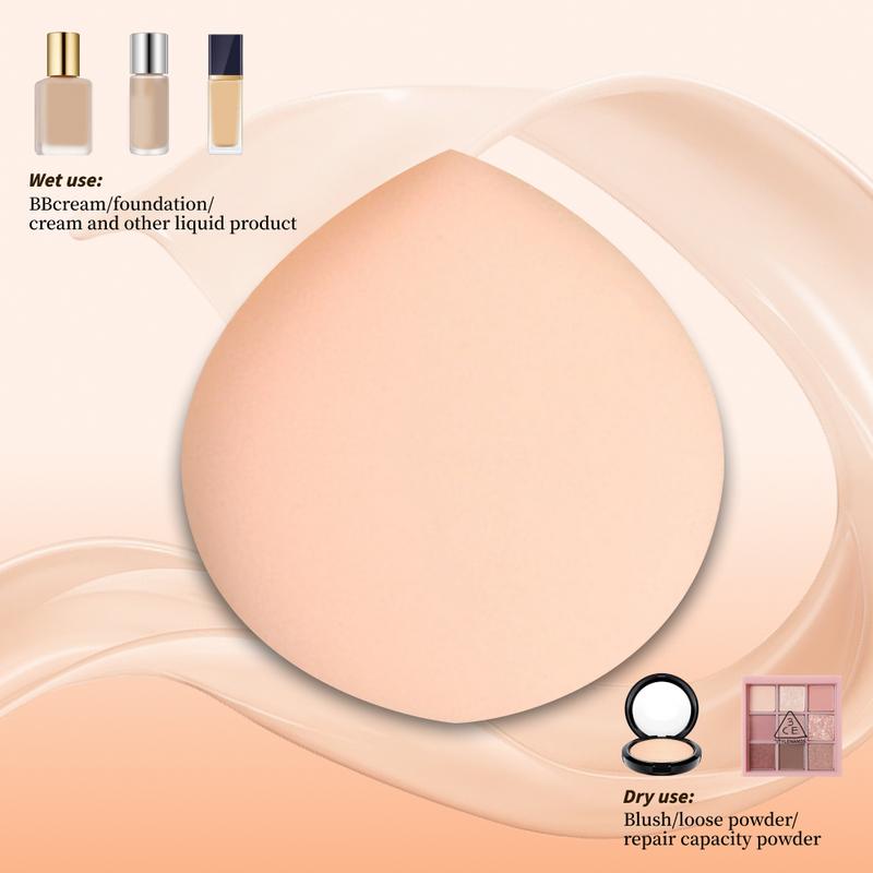 2Pcs Makeup Sponge Puff For Foundation Concealer And Powder, Blender Sponge For Natural And Easy Makeup Soft Long-lasting 0