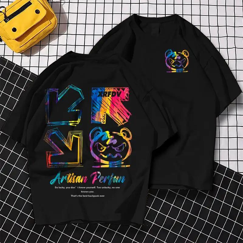 [TS-02] 2025 new Men's summer anime printing plus size T-shirt men's summer loose casual T-shirt cotton men's clothing tops 4
