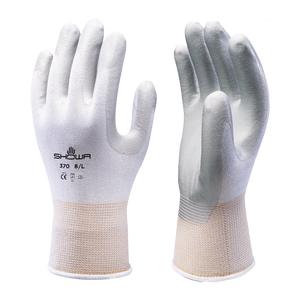 SHOWA 370 White Lightweight Gardening Grip Gloves