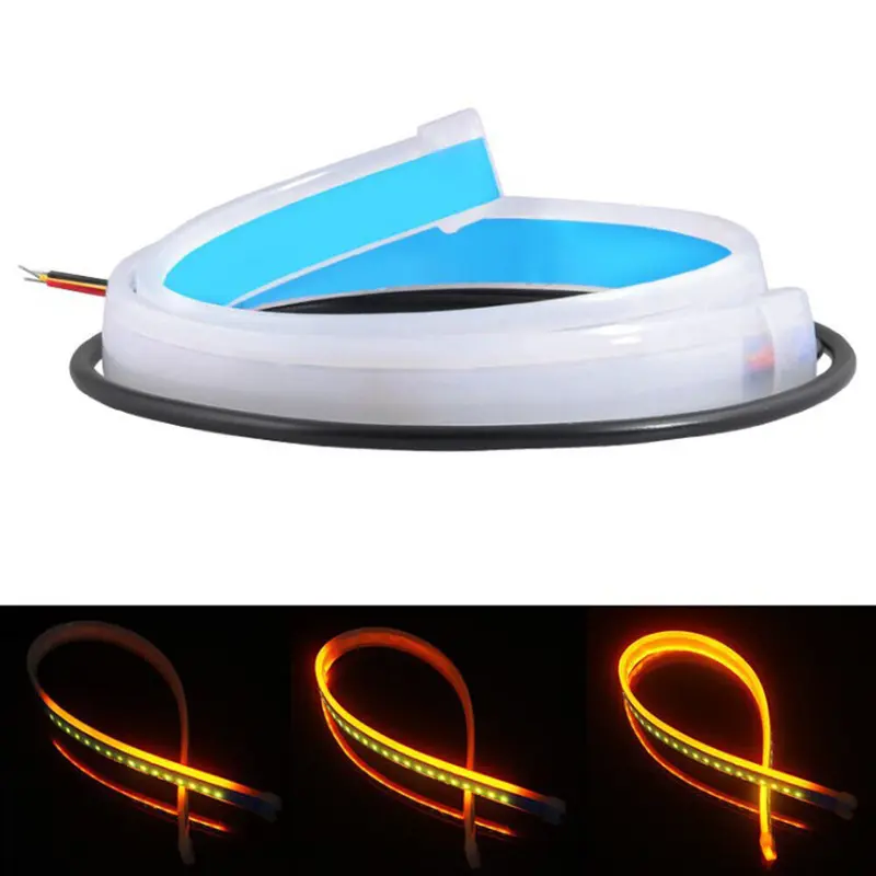 2 x Sequential LED Strip Turn Signal Indicator Car DRL Daytime Running Light UK 3