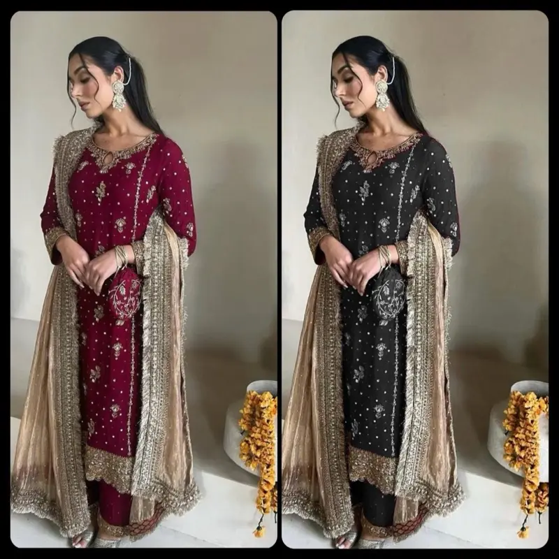 Sahiba Red Luxury Readymade Salwar Kameez with Peach Gold Dupatta – Elegant Eid, Wedding, Festive & Sangeet Wear outfit indian plus clothes summer modest Traditional Asian Elegance Comfort Womenswear