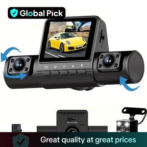 Car DVR, 4-lens Car DVR with 32GB Memory Card, 2.0 Inch Night View Car Recorder, Car Essentials, Gift for Birthday, Christmas