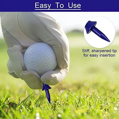 Golf Tees Plastic, 70 Pcs Mixed Sizes Castle Golf Tees, Durable Winter Golf Tees Small Castle Tees in Multiple Colors(25mm, 32mm, 39mm, 45mm, 51mm, 59mm, 70mm) 4