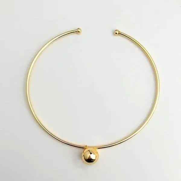 Spherical Charm Gold Choker- Gold-plated stainless steel