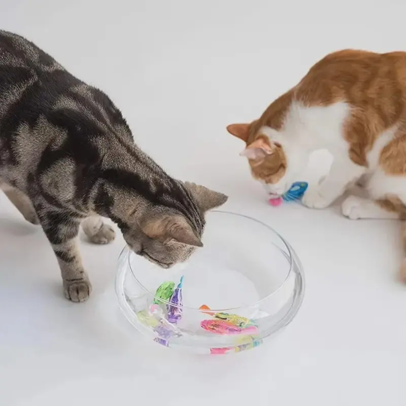 Cat Toy LED Inductive Interactive Swimming Robot Fish Toys Glowing Electric Fishs Stimulate Kitten Hunting Instinct Pet Products 4