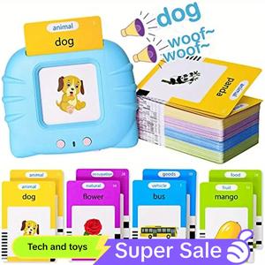 Early Education Toys Flash Cards for Kids, Words Card Reading Learning Machine, Children's Early Education Learning Machine, 1 Set Learning Machine, Preschool Educational Toys