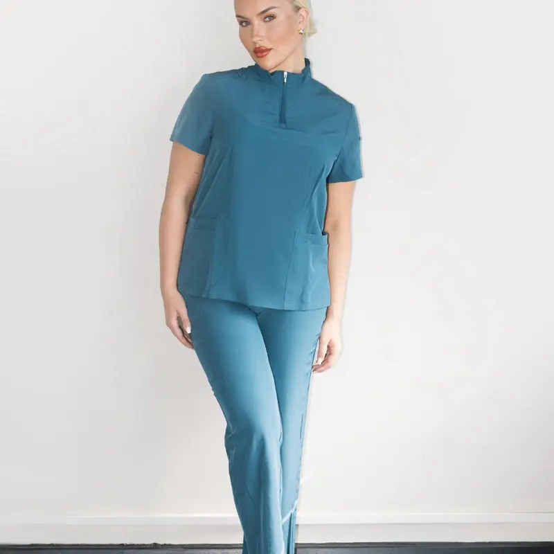 Women's Straight Legged Zip Scrubs for Salon Wear - Womenswear, Bottom