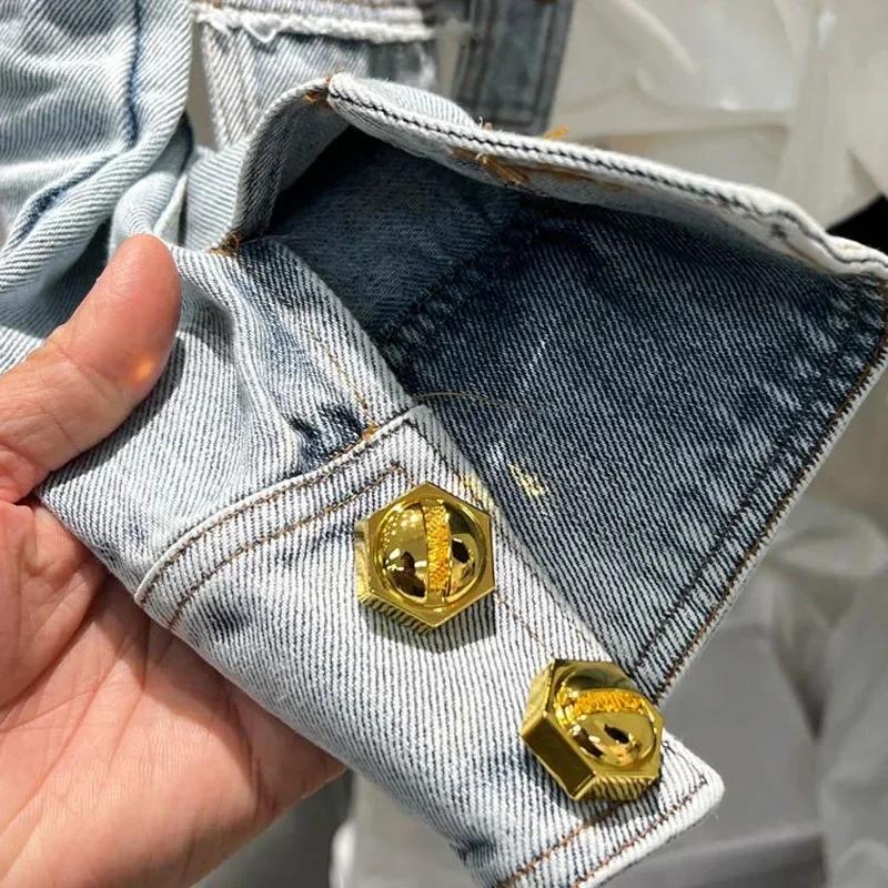 Product Introduction of 2025 New Fashion Spring Women's Denim Jacket Slim Fit Single Breasted Long Sleeve Short Coat Denim Jacket Women's Coat Outerwear  Tops Comfort Fitted 6