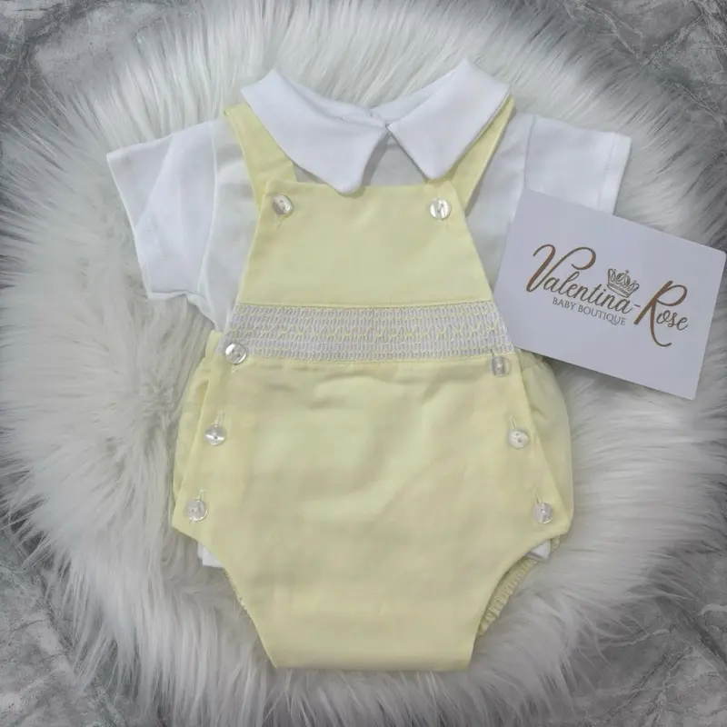 Lemon Smocked Romper