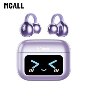 M100 Clip On Ear Headphones With Audio-Visual Future Touch Screen, Audio Wireless Headphones for Music & Phone Calls,Sport Waterproof & Sweatproof