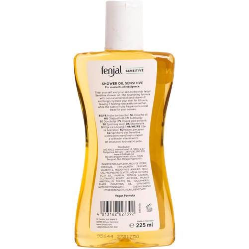 Product Introduction of Fenjal Sensitive Shower Oil, Lightly Foaming Milk, Smooth & Hydrating, 225 ml Body Care Comfort Cleanser Cleansing 6