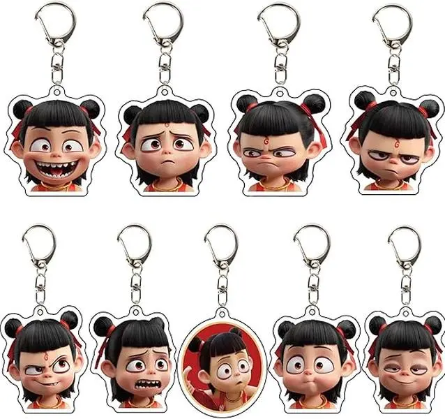 Nezha Keychain Daily Use Portable Anime Peripherals for Women Men Accessories
