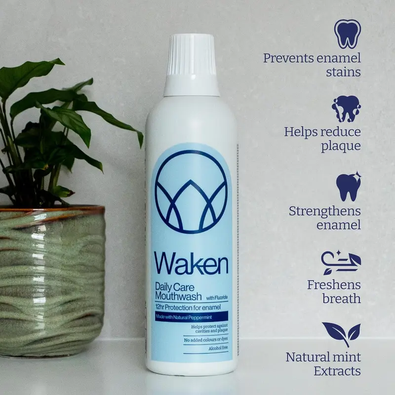 Peppermint Fluoride Mouthwash for Bad Breath, Helps Protect Against Cavities and Plaque, Alcohol Free Mouth wash, Strengthens Enamel, Vegan, No Added Colours or Flavors, Award-Winning, 500ml 2