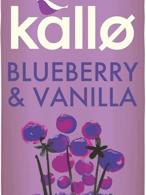 Kallo Blueberry & Vanilla Corn & Rice Cakes, Low Fat Healthy Snacks for Adults & Children, Vegan Friendly, Gluten Free, No Artificial Flavours or Preservatives, Single Pack - 1 x 131g