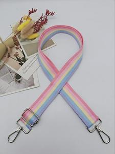 Rainbow Stripe Pattern Bag Strap, Fashionable Adjustable Bag Strap for Women's Bag, Casual Trendy Versatile High-quality Daily Bag Accessories for Daily Use