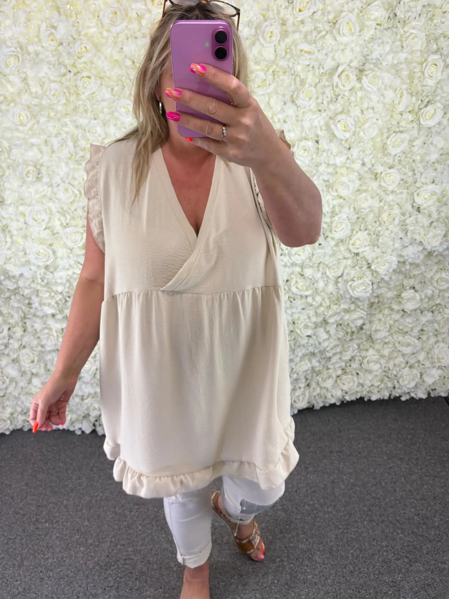 JB CALLA Wrap Over Top 16 to 24/26 Plus Size Curve Summer Holiday Blouse Womenswear Comfort