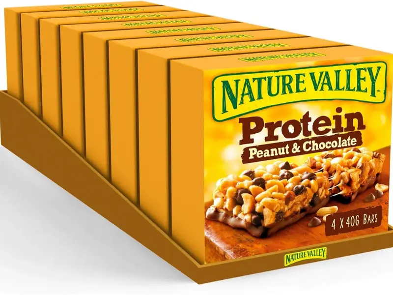 Nature Valley Protein Bars Peanut & Chocolate Gluten Free 32 Pack | Cereal Snack for Energy 0