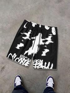 Men's Random Pattern Print Shorts, Regular Fit Casual Comfy Breathable Shorts for Summer, Men's Bottoms for Daily Wear