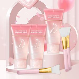 Collagen Night Wrapping Mask, Sleep, Shed and Glow, Elasticity Collagen Overnight Wrapping Peel Off Facial Mask Pack, Korean Skin Care, Enhances Elasticity, Reduces Sagging & Dullness, Glow Boost