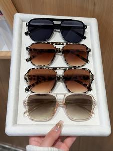 Unisex Fashionable All-match Trendy Aviator Sunglasses, Leopard Pattern Sunglasses, Trendy Casual Sunglasses for Everyday Use, Fashion Accessories for Outdoor Activities