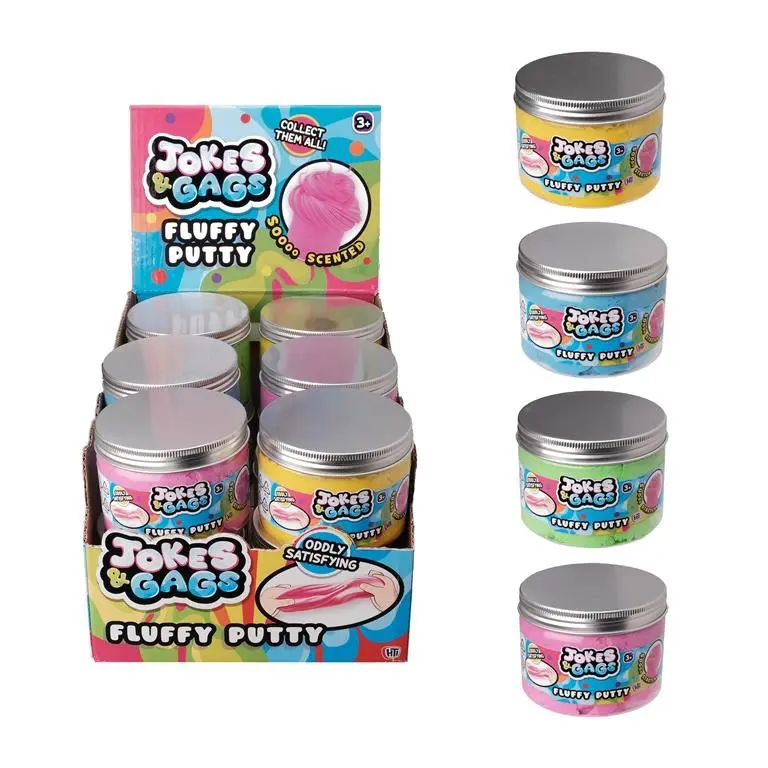 Fluffy Putty Kids Oddly Satisfying Fluffy Putty - Pack Of 4 - A Scented, Soft, And Non-Sticky Toy Designed For Stress Relief And Play 0