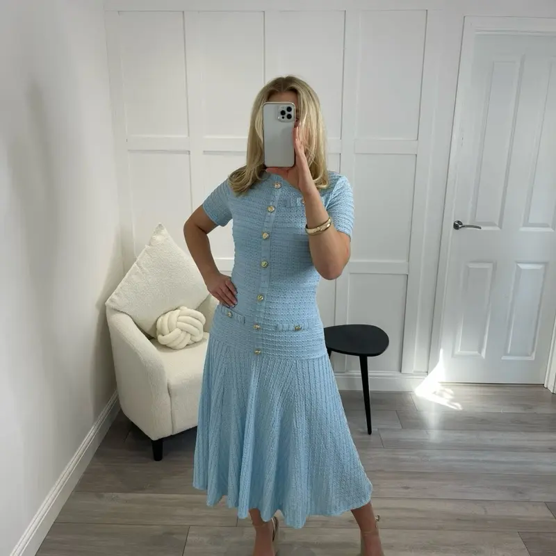 Premium Button Detail Swing Maxi Dress - 7 COLOURS 5