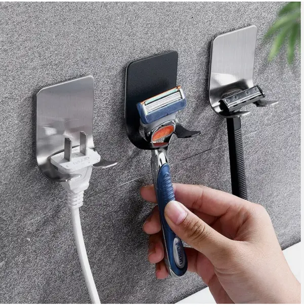 Wall Mounted Stainless Steel Holder Men's Shaver Razor Stand